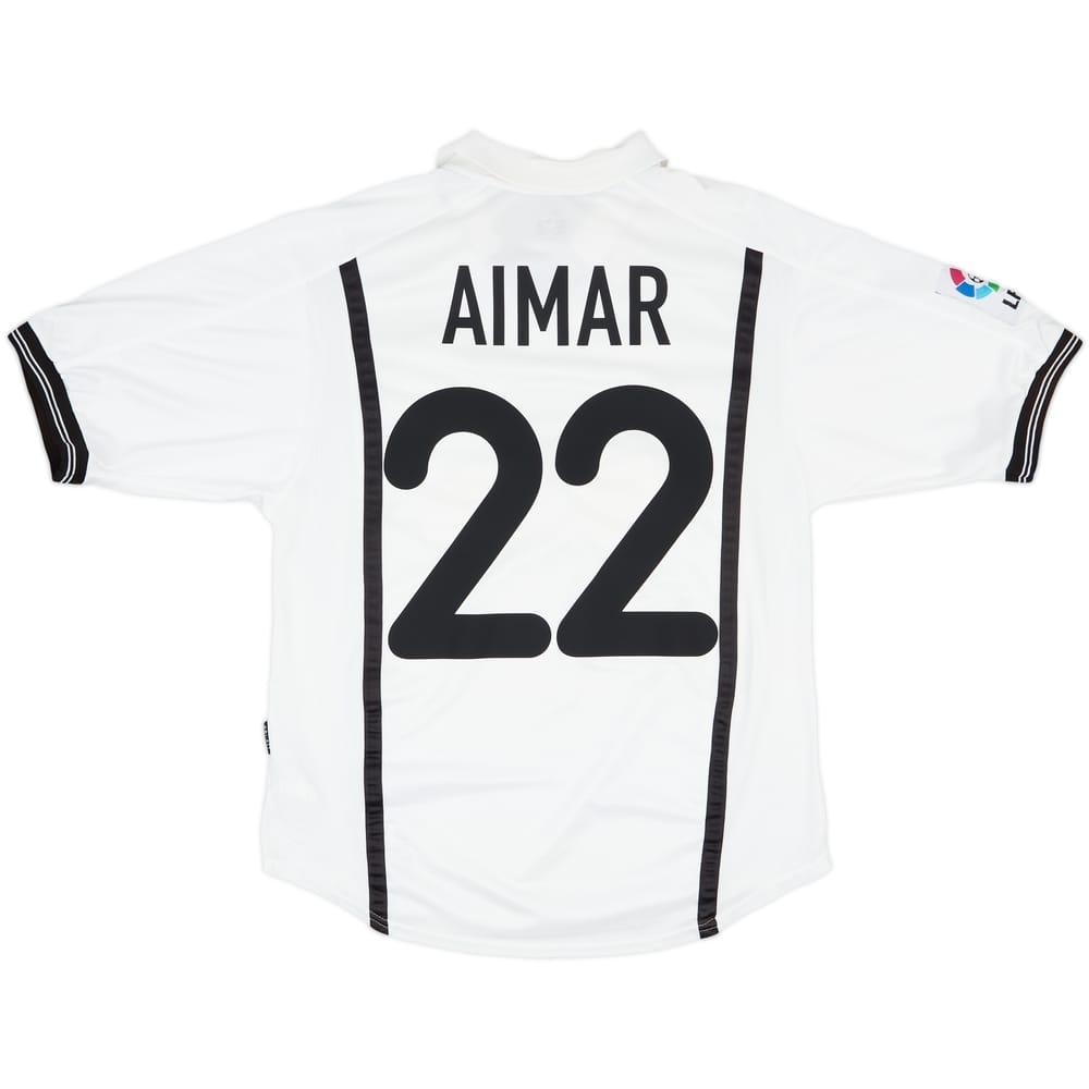 2000-01 Valencia Home Shirt Aimar #22 - 6/10 - (M)