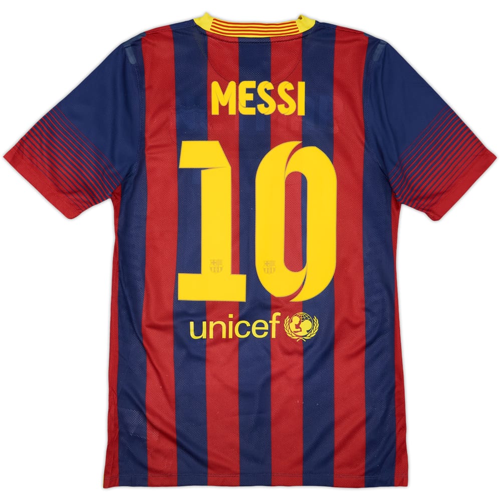 2013-14 Barcelona Player Issue Home Shirt Messi #10 - 6/10 - (M)