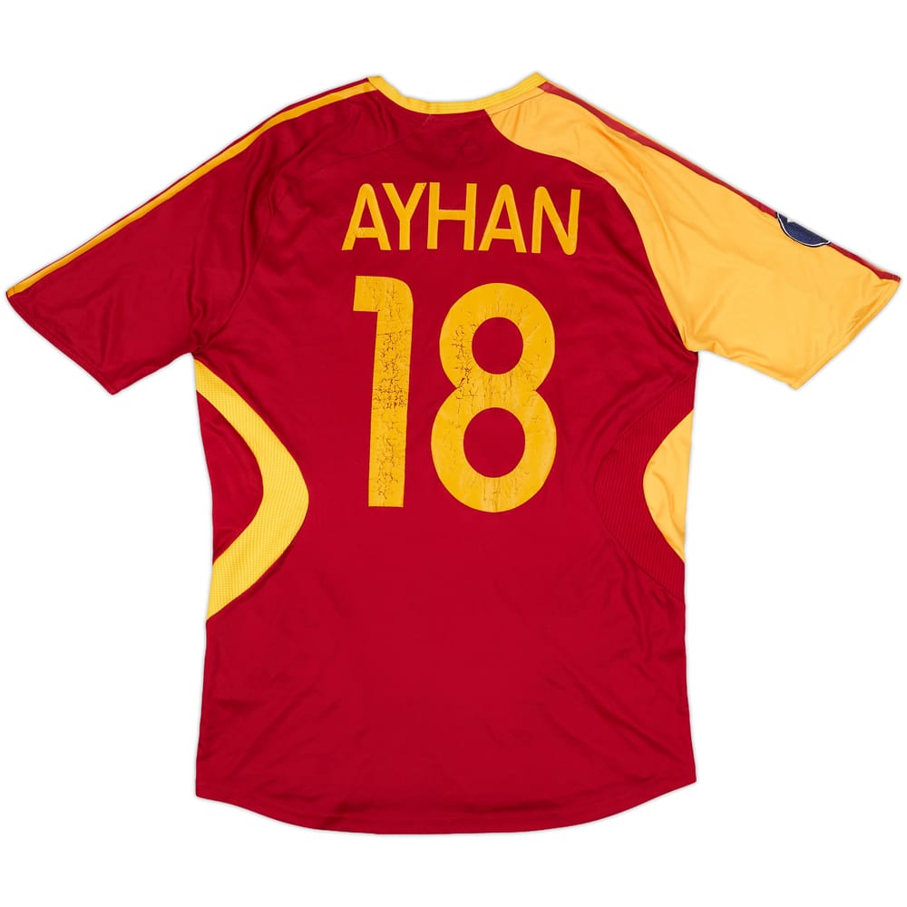 2007-08 Galatasaray Home Shirt Ayhan #18 - 4/10 - (M)