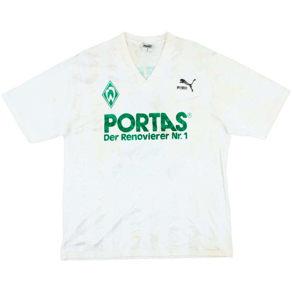 1990-92 Werder Bremen Match Issue Home Shirt #9