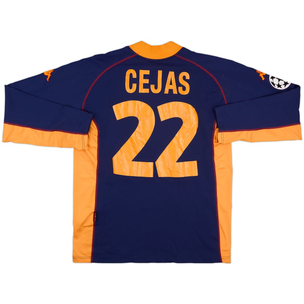 2001-02 Roma Player Issue Champions League GK Shirt Cejas #22