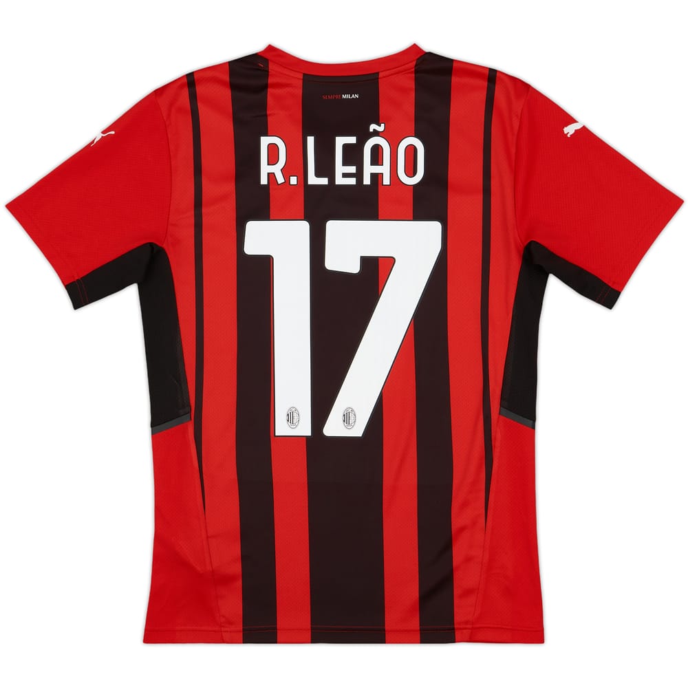 2021-22 AC Milan Home Shirt R.Leao #17 - 9/10 - (S)