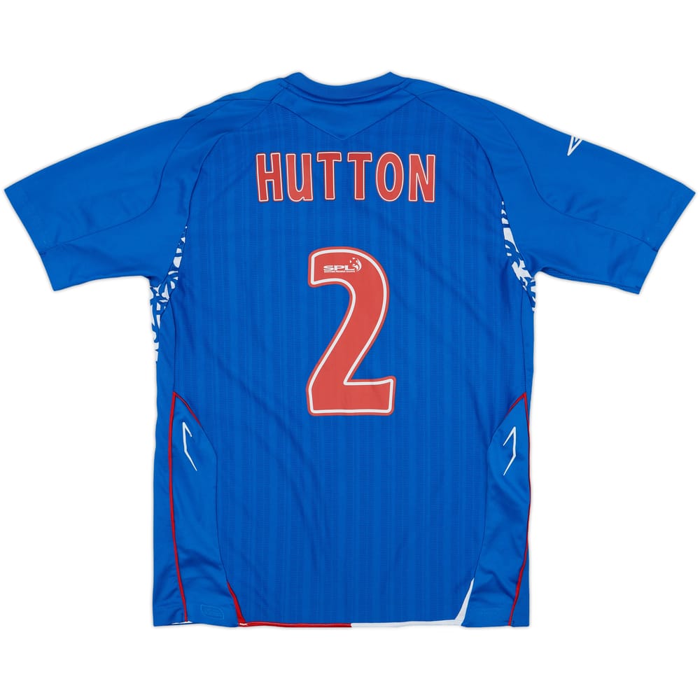 2007-08 Rangers Home Shirt Hutton #2 - 5/10 - (M)