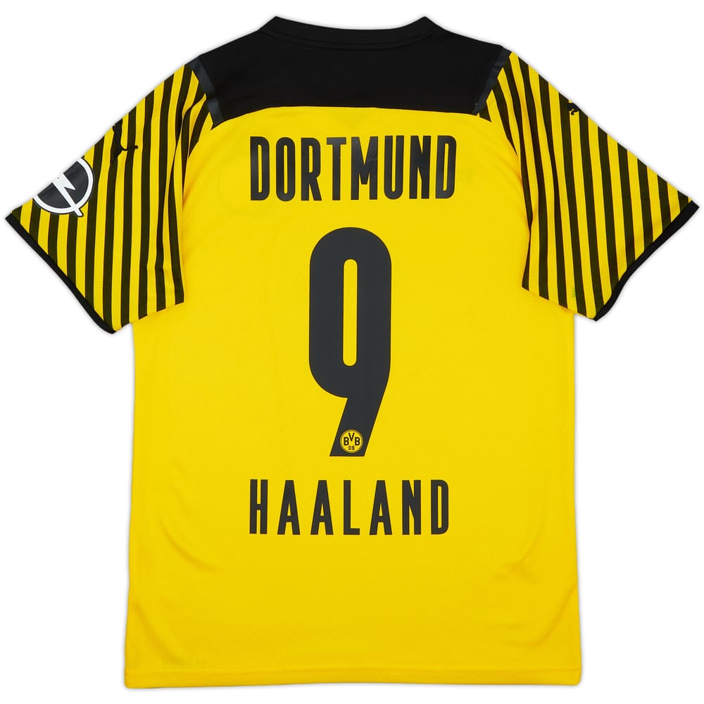 2021-22 Borussia Dortmund Home Shirt Haaland #9 - 8/10 - (S)