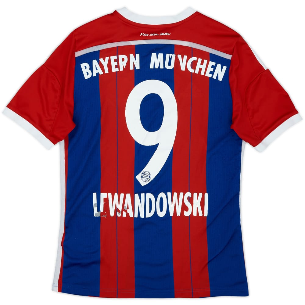 2014-15 Bayern Munich Home Shirt Lewandowski #9 - 4/10 - (L.Boys)