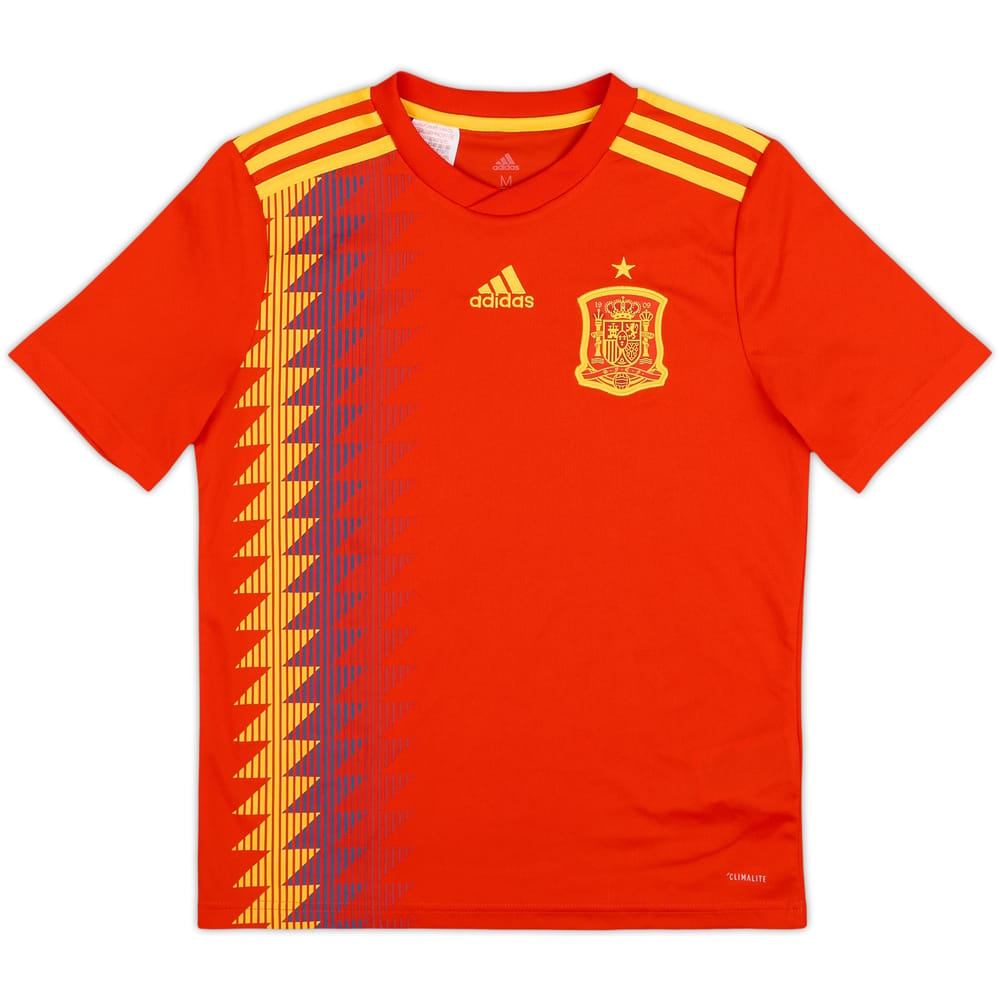 2018-19 Spain Home Shirt - 10/10 - (M.Boys)