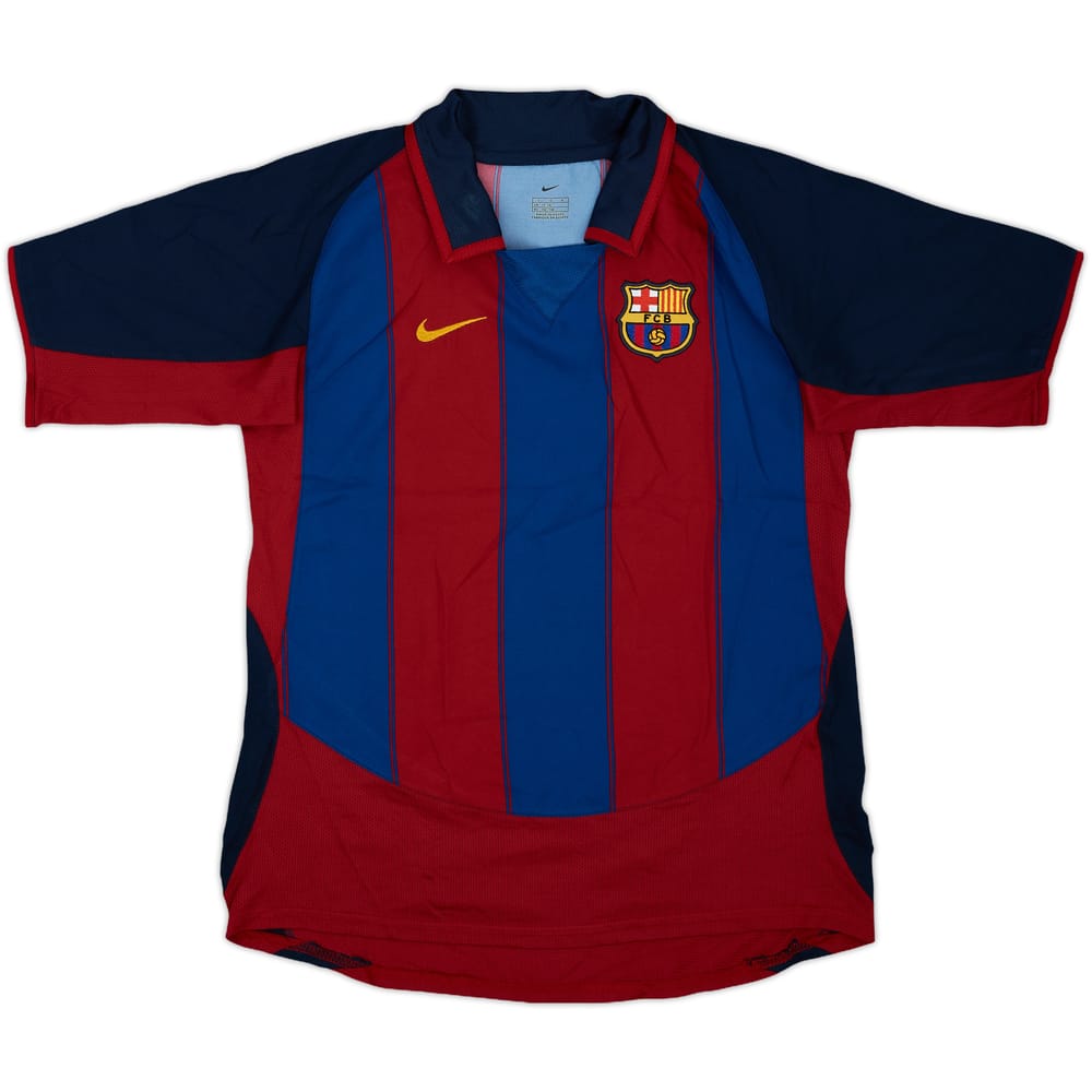 2003-04 Barcelona Home Shirt - 9/10 - (L.Boys)