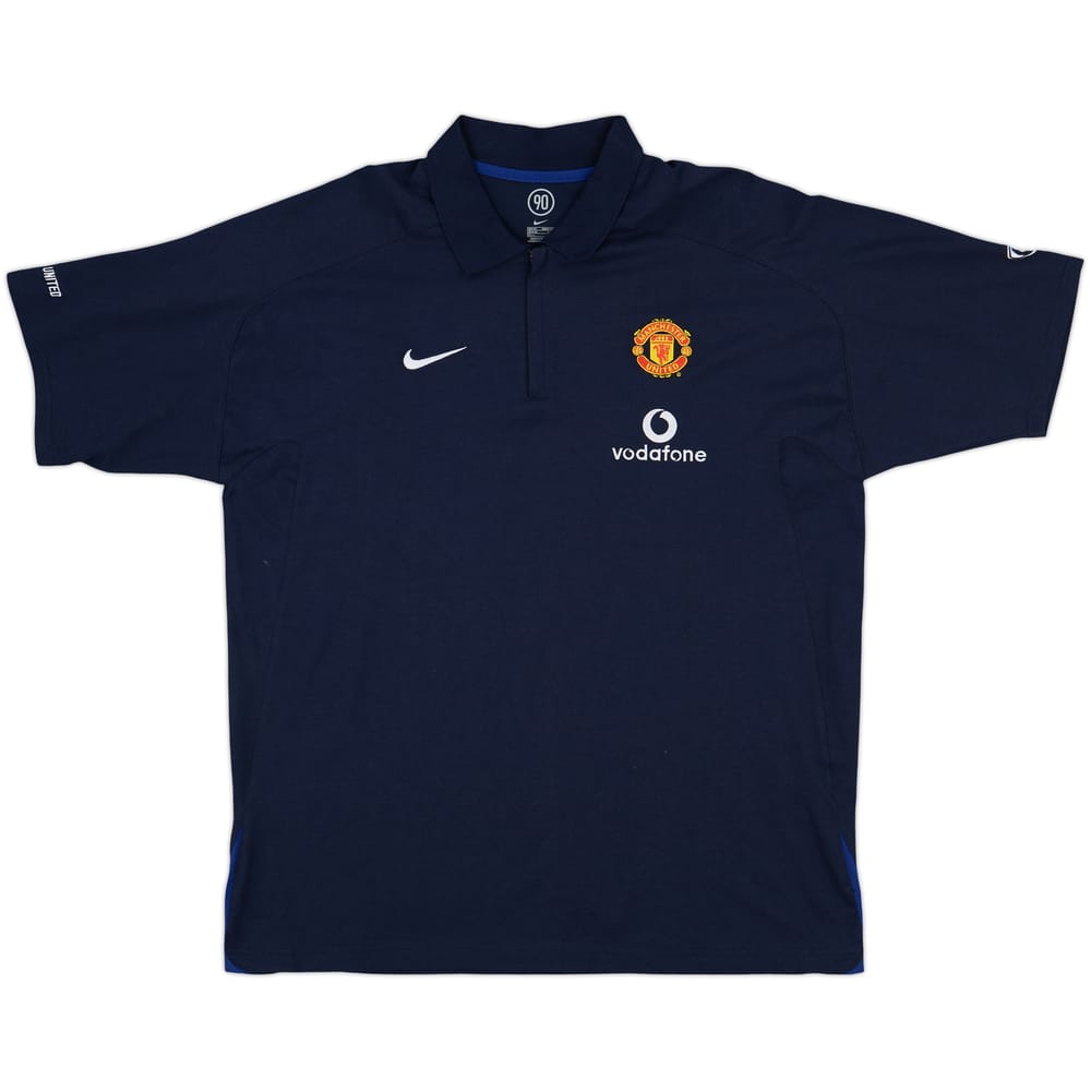 2005-06 Manchester United Nike 1/4 Zip Polo Shirt - 9/10 - (XXL)