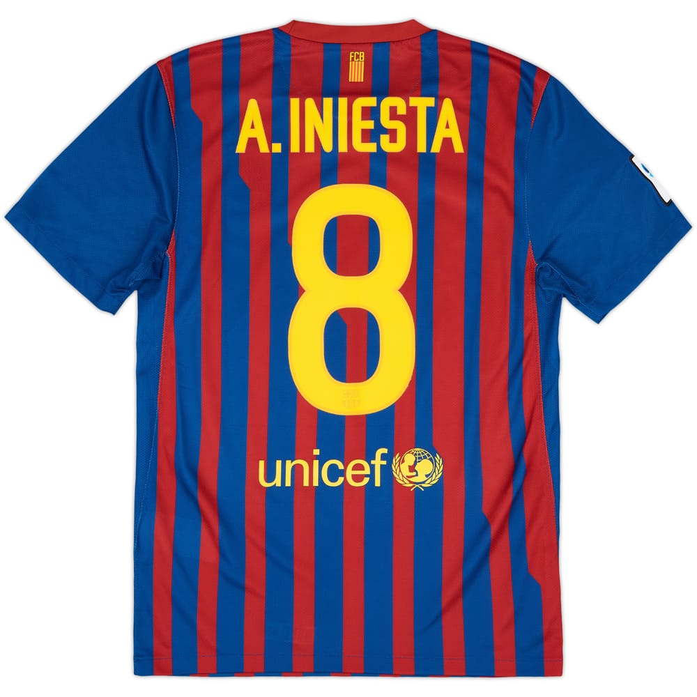 2011-12 Barcelona Home Shirt A.Iniesta #8 - 9/10 - (S)
