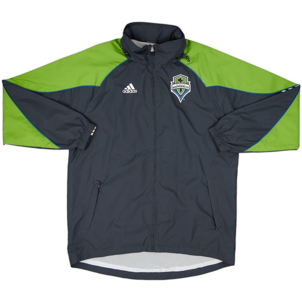 2009-10 Seattle Sounders adidas Hooded Rain Jacket - 8/10 - (L/XL)