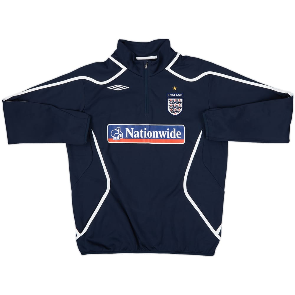 2007-09 England Umbro 1/4 Zip Drill Top - 8/10 - (L)