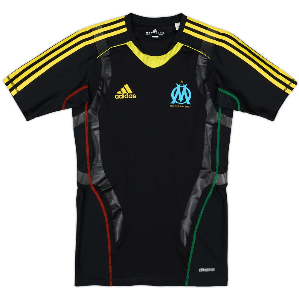 2010-11 Olympique Marseille Player Issue TechFit adidas Training Shirt - 6/10 - (M/L)