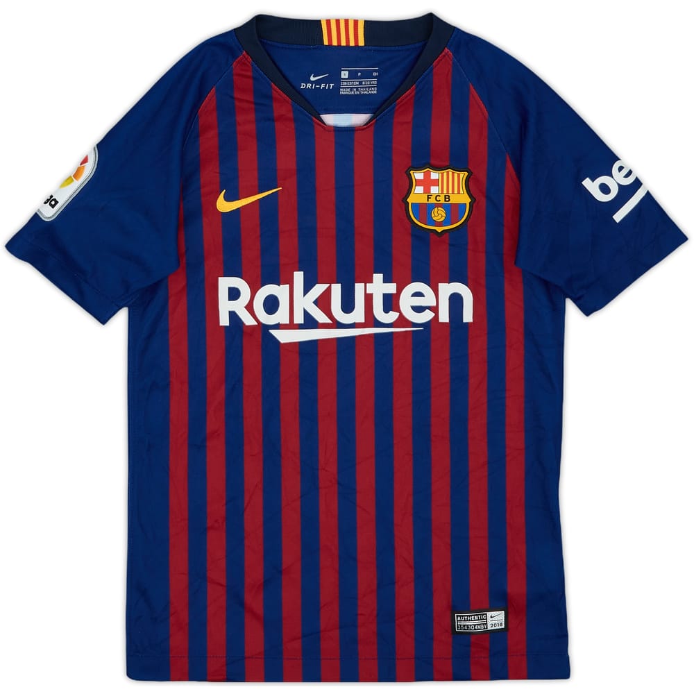 2018-19 Barcelona Home Shirt - 9/10 - (S.Boys)
