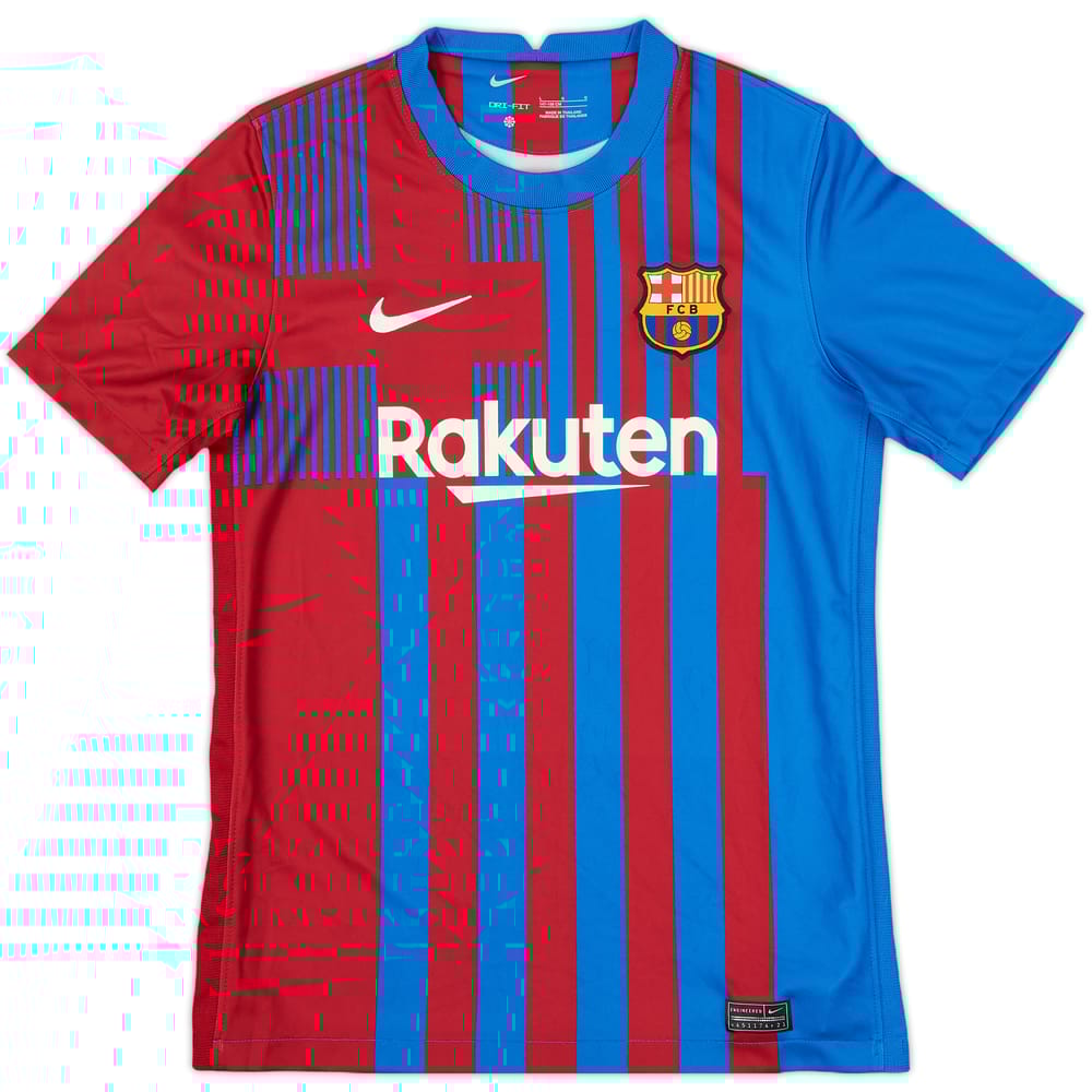 2021-22 Barcelona Home Shirt - 10/10 - (L.Boys)