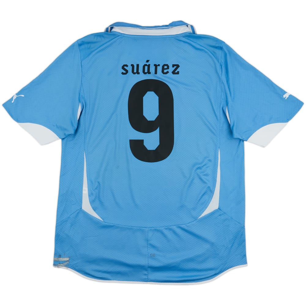 2010-12 Uruguay Home Shirt Suarez #9 - 6/10 - (L)