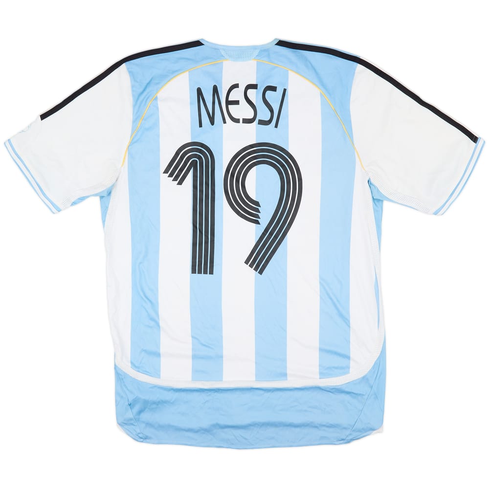2005-07 Argentina Home Shirt Messi #19 - 6/10 - (M)