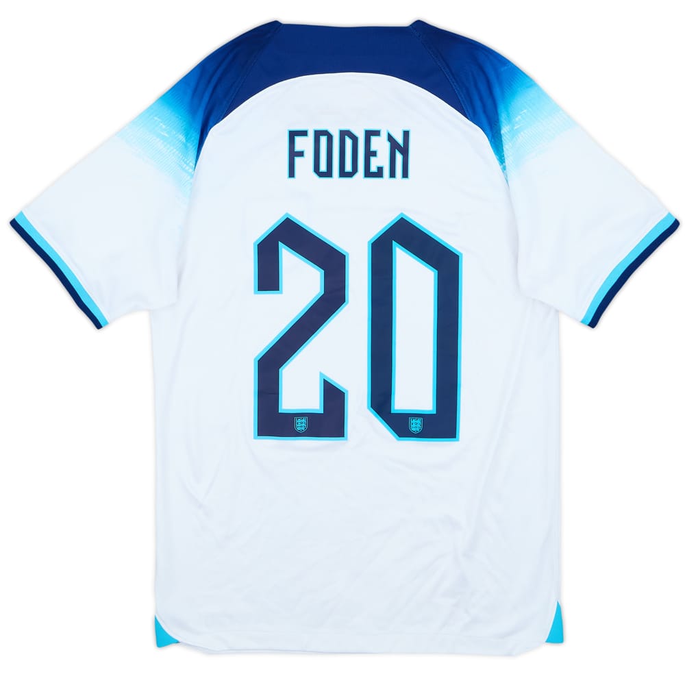 2022-23 England Home Shirt Foden #20 - 8/10 - (S)
