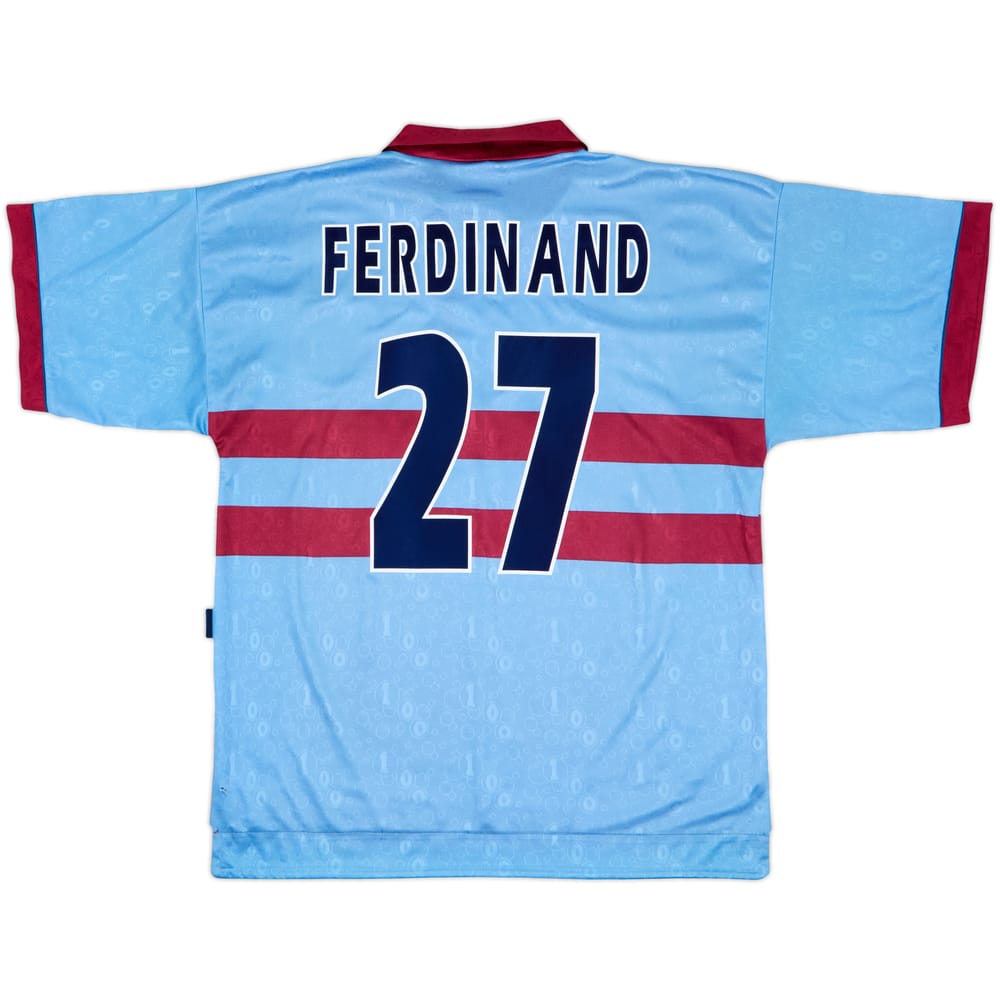 1995-97 West Ham Centenary Away Shirt Ferdinand #27 - 6/10 - (L)