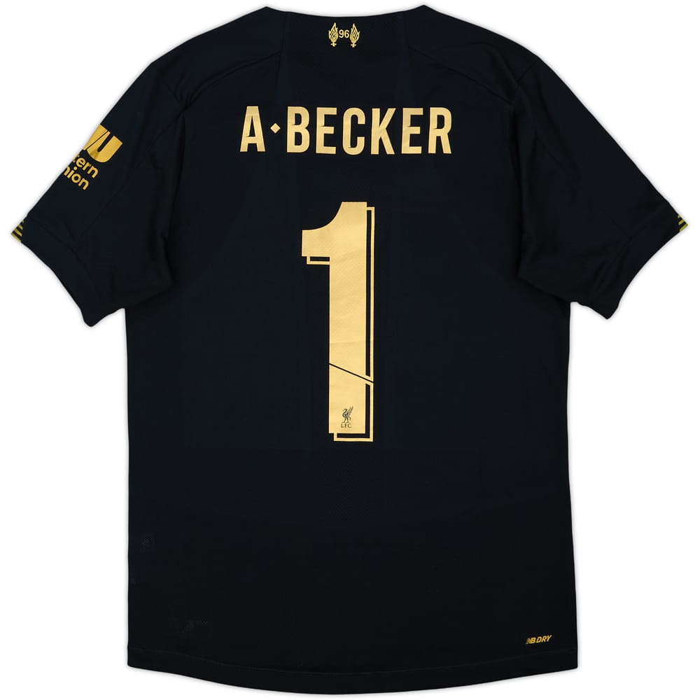 2019-20 Liverpool GK S/S Shirt Becker #1 - 8/10 - (S)