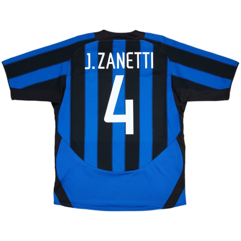 2003-04 Inter Milan Home Shirt J.Zanetti #4 - 8/10 - (L)