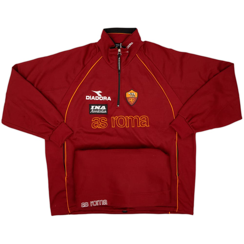 1999-00 Roma Diadora Player Issue 1/4 Zip Tracksuit - 7/10 - (XXL)