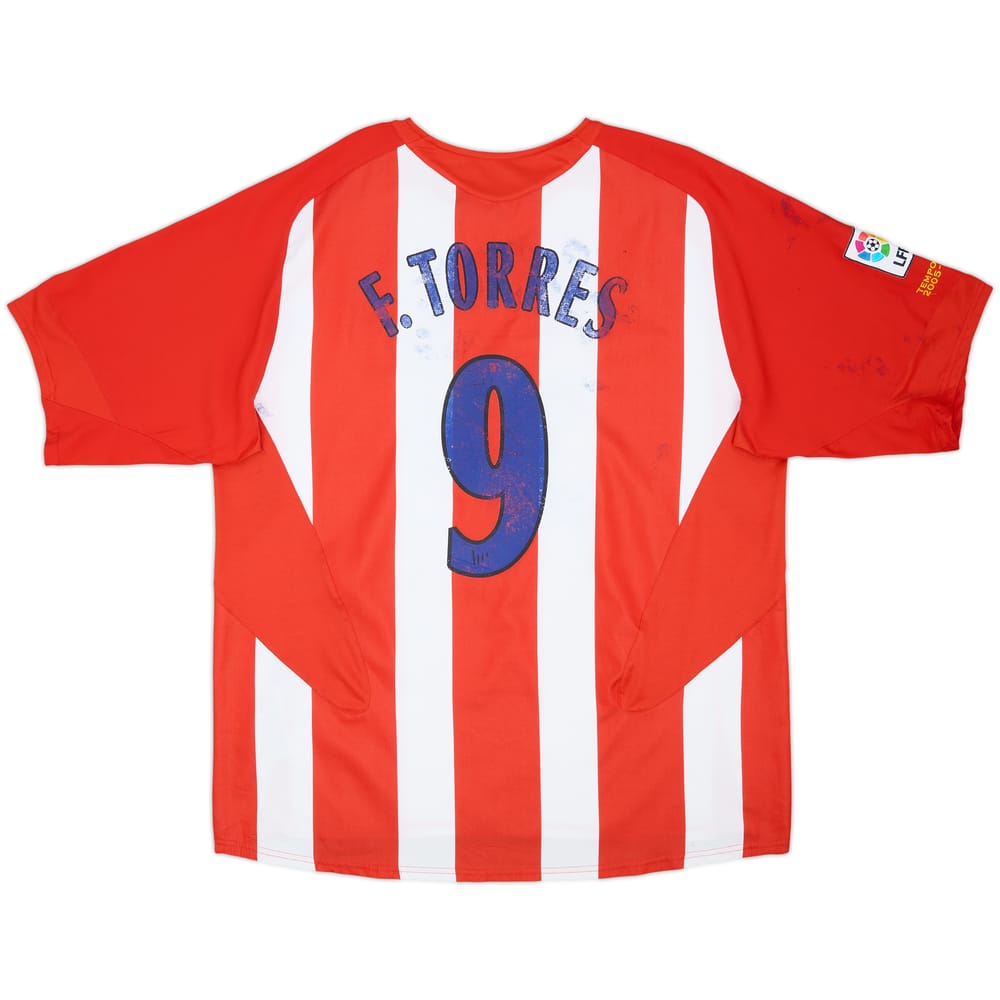 2005-06 Atletico Madrid Home Shirt F.Torres #9 - 4/10 - (XXL)
