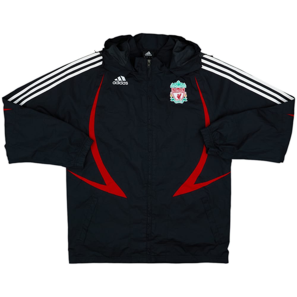 2007-08 Liverpool adidas Hooded Rain Jacket - 7/10 - (M)
