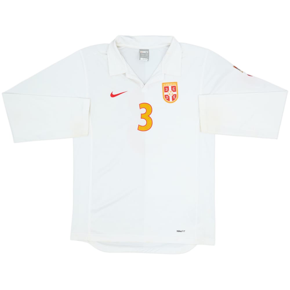 Camiseta de la tercera equipación L/S versión jugador de Serbia 2007-08 #3