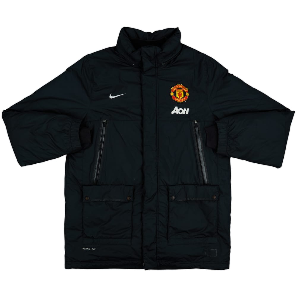 2013-14 Manchester United Nike Padded Bench Coat - 7/10 - (XL)