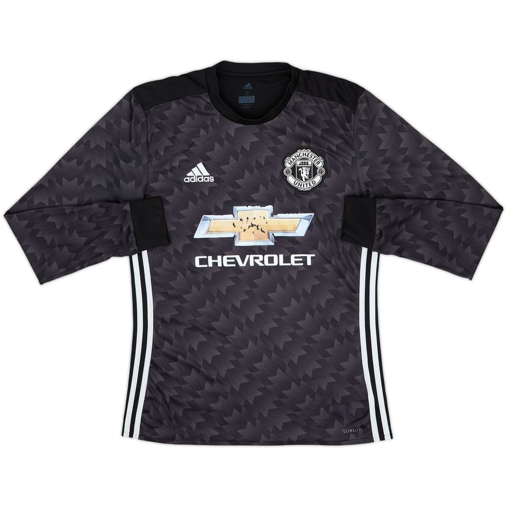 2017-18 Manchester United Away L/S Shirt - 4/10 - (S)