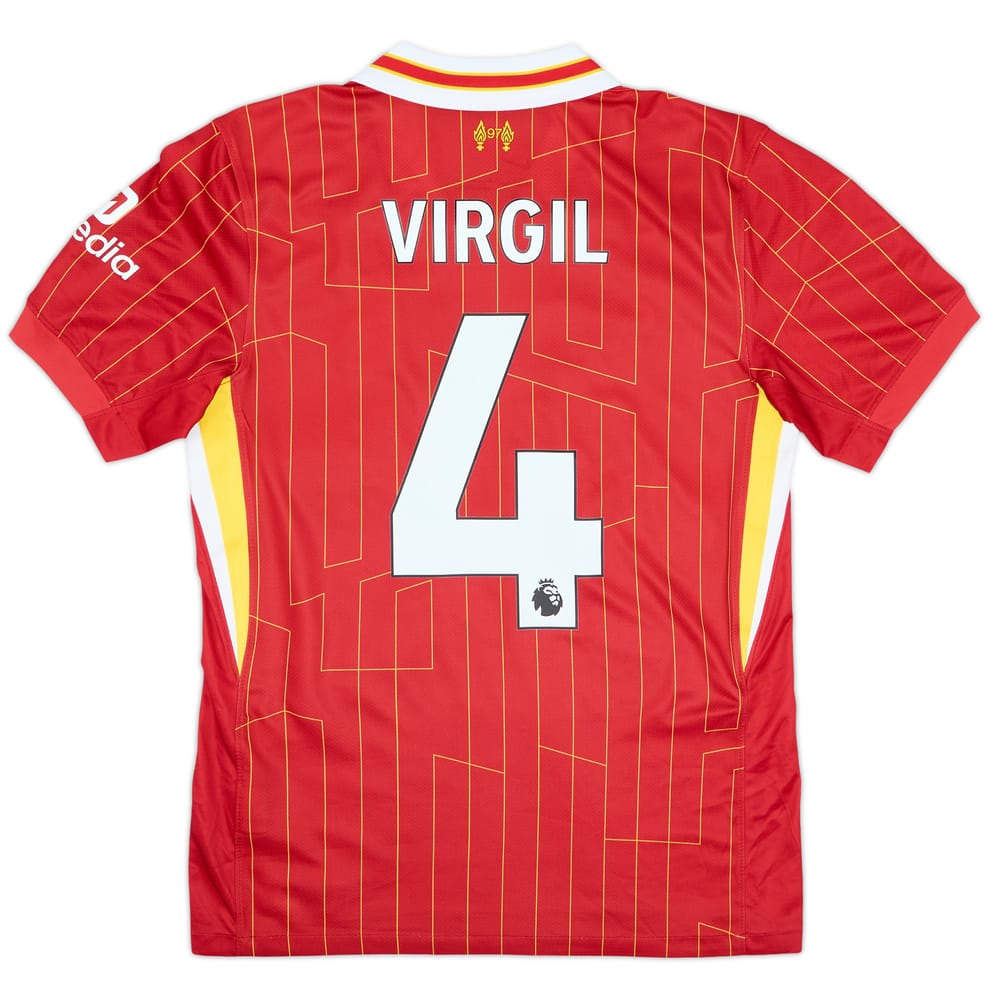 2024-25 Liverpool Home Shirt Virgil #4 - 8/10 - (S)