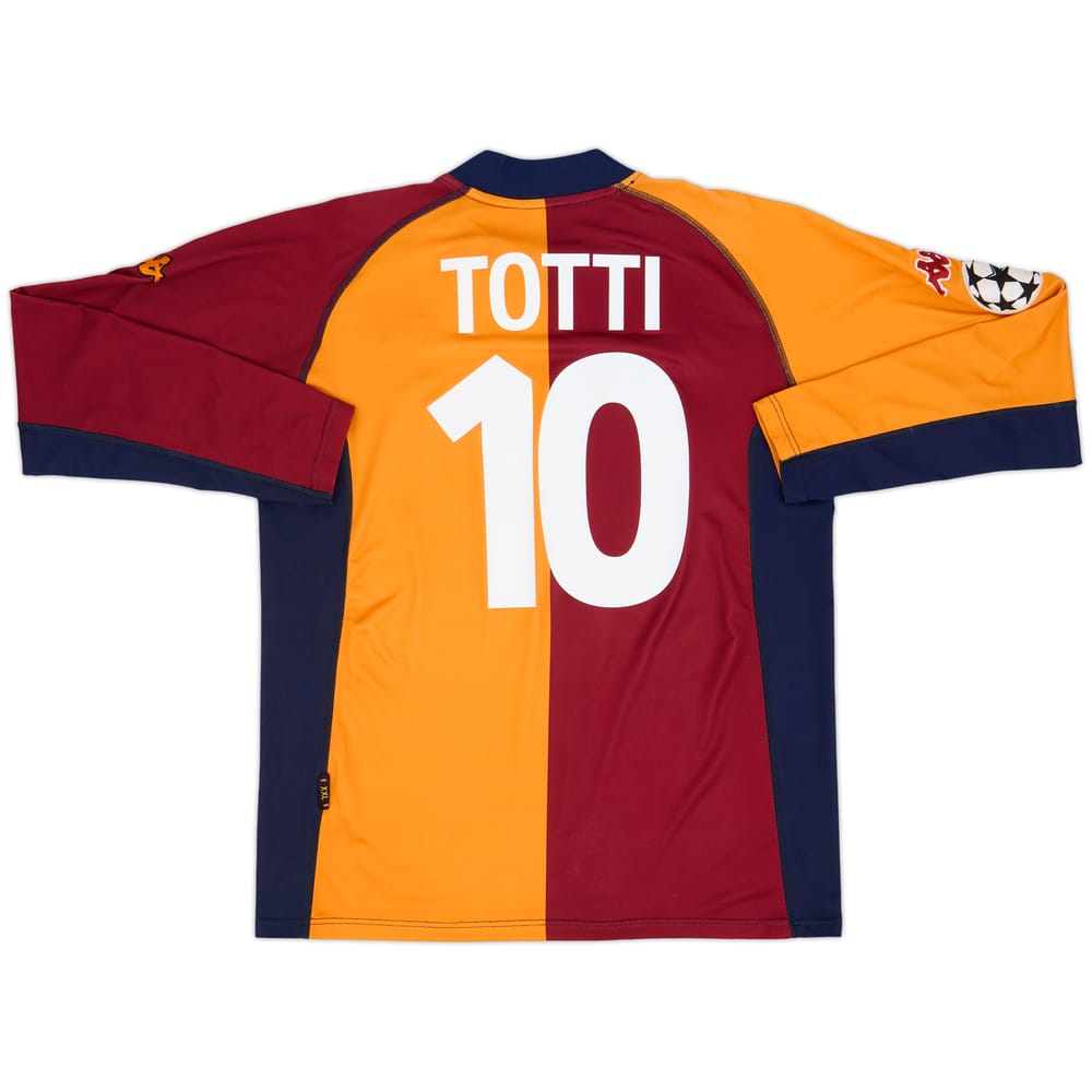 2001-02 Roma European L/S Shirt Totti #10 - 9/10 - (XXL)