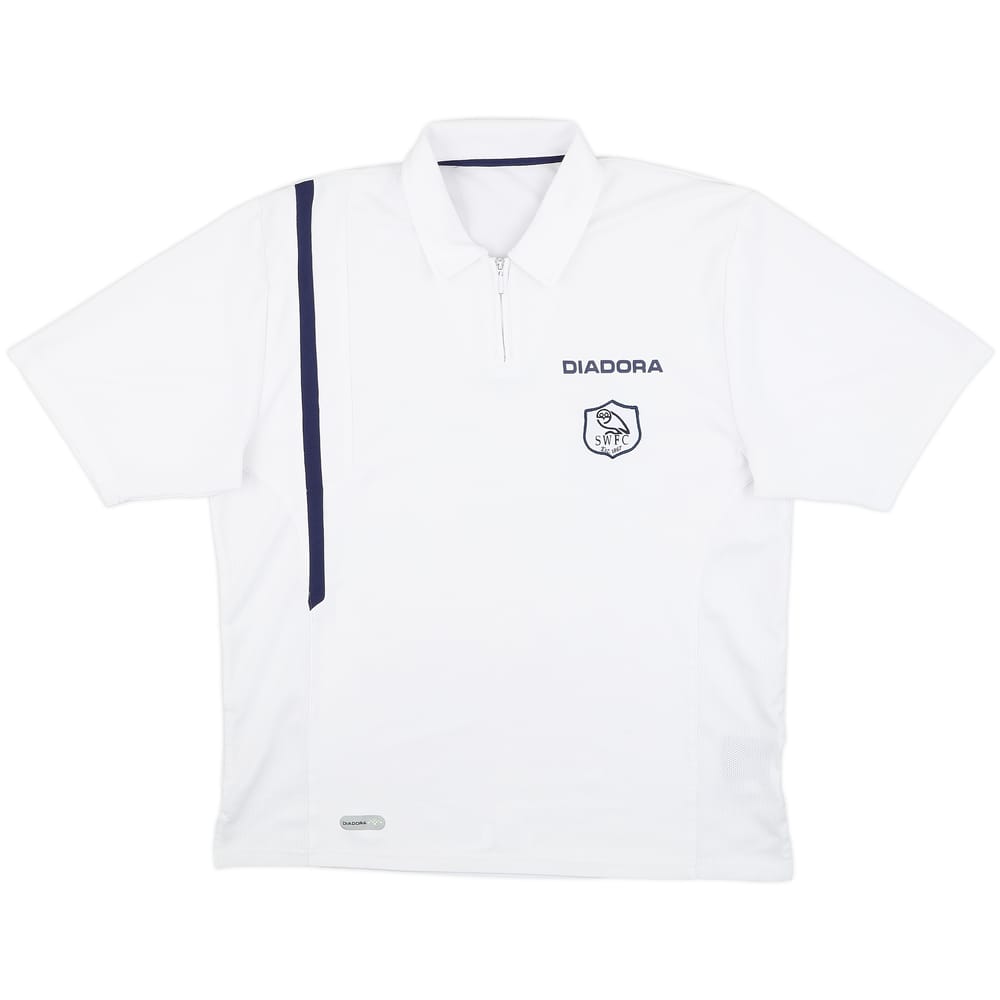 2005-06 Sheffield Wednesday Diadora 1/4 Zip Training Shirt - 8/10 - (L)