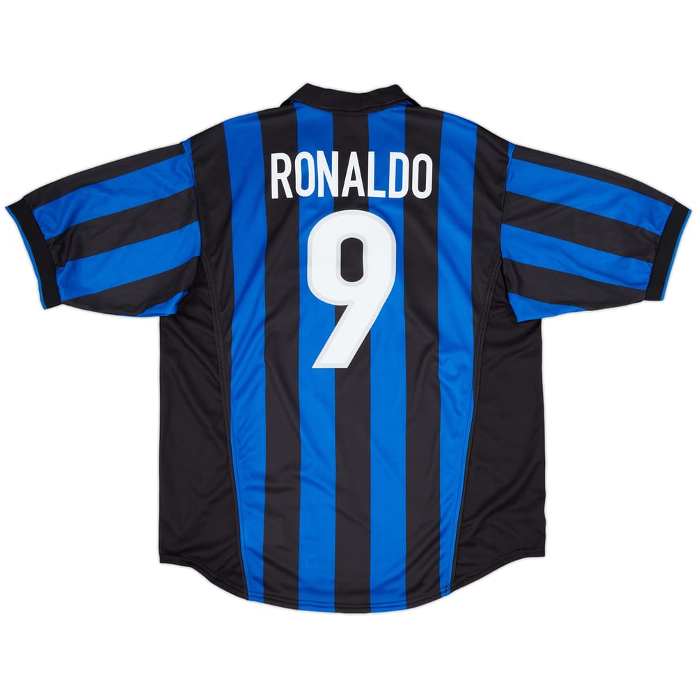 1998-99 Inter Milan Home Shirt Ronaldo #9 - 8/10 - (L)