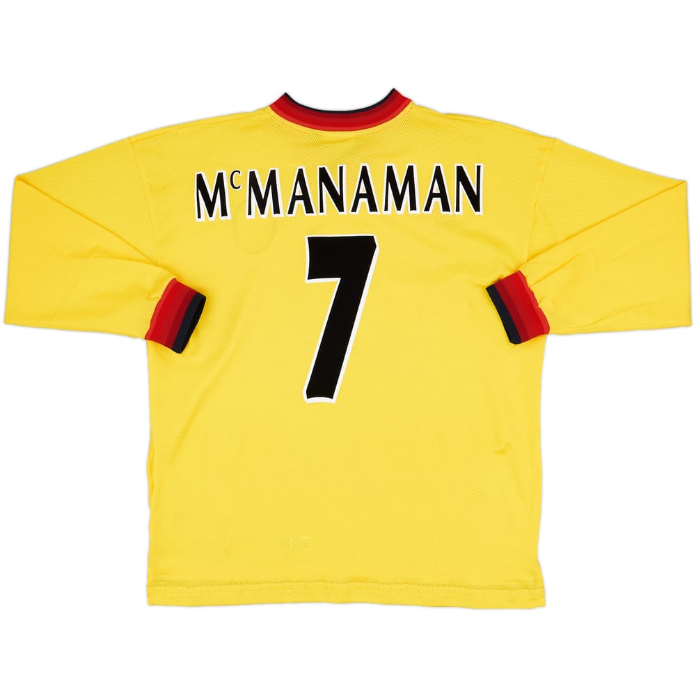 1997-99 Liverpool Away L/S Shirt McManaman #7 - 10/10 - (XL)