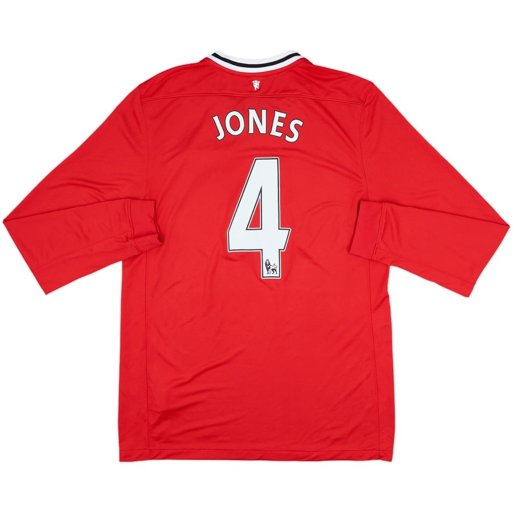 2011-12 Manchester United Home L/S Shirt Jones #4 - 6/10 - (L)