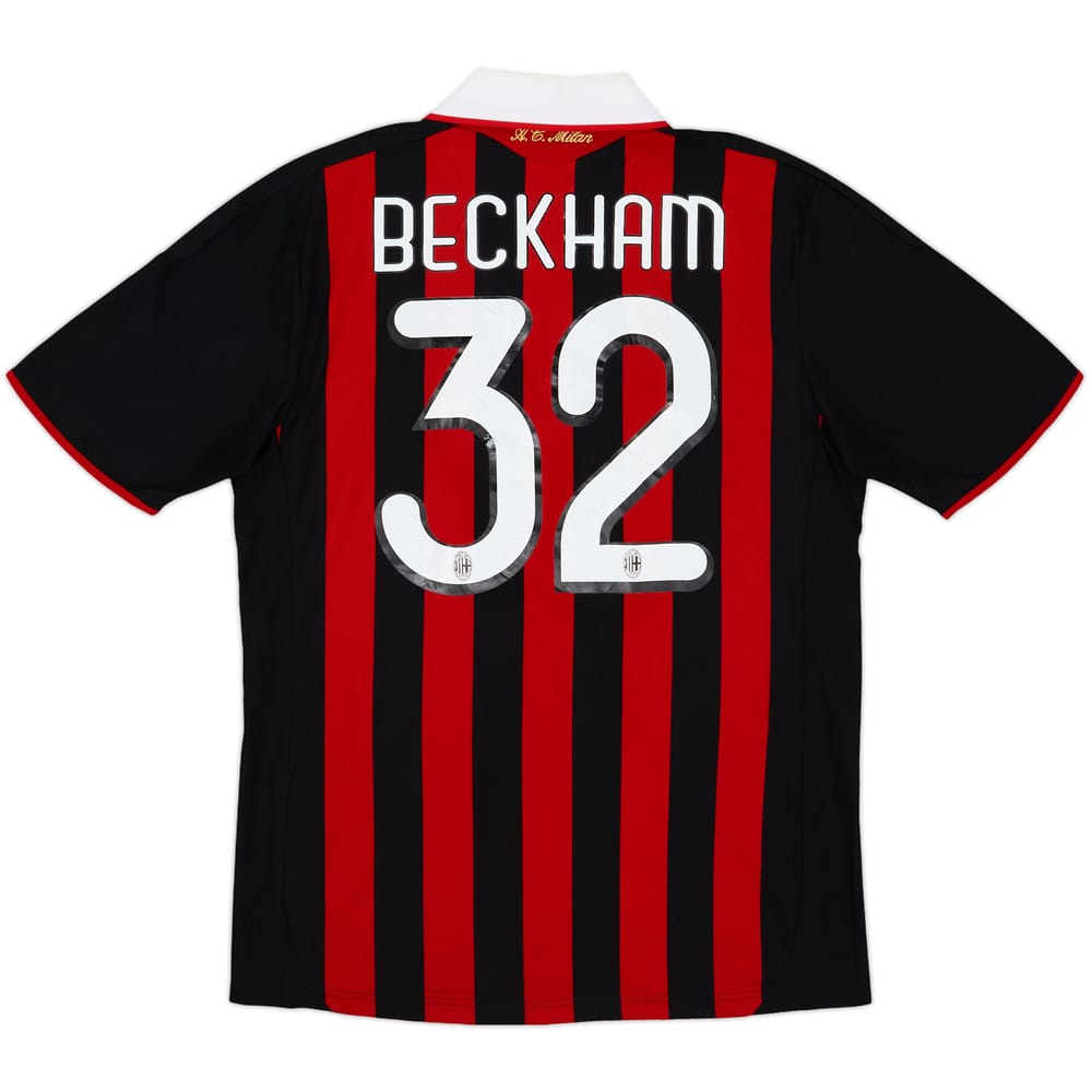2009-10 AC Milan Home Shirt Beckham #32 - 5/10 - (M)