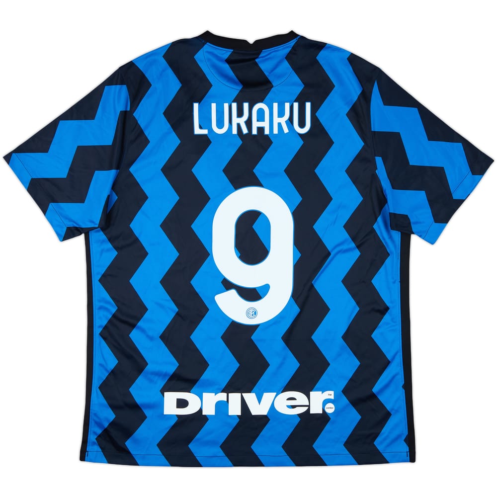 2020-21 Inter Milan Home Shirt Lukaku #9 - 9/10 - (XL)