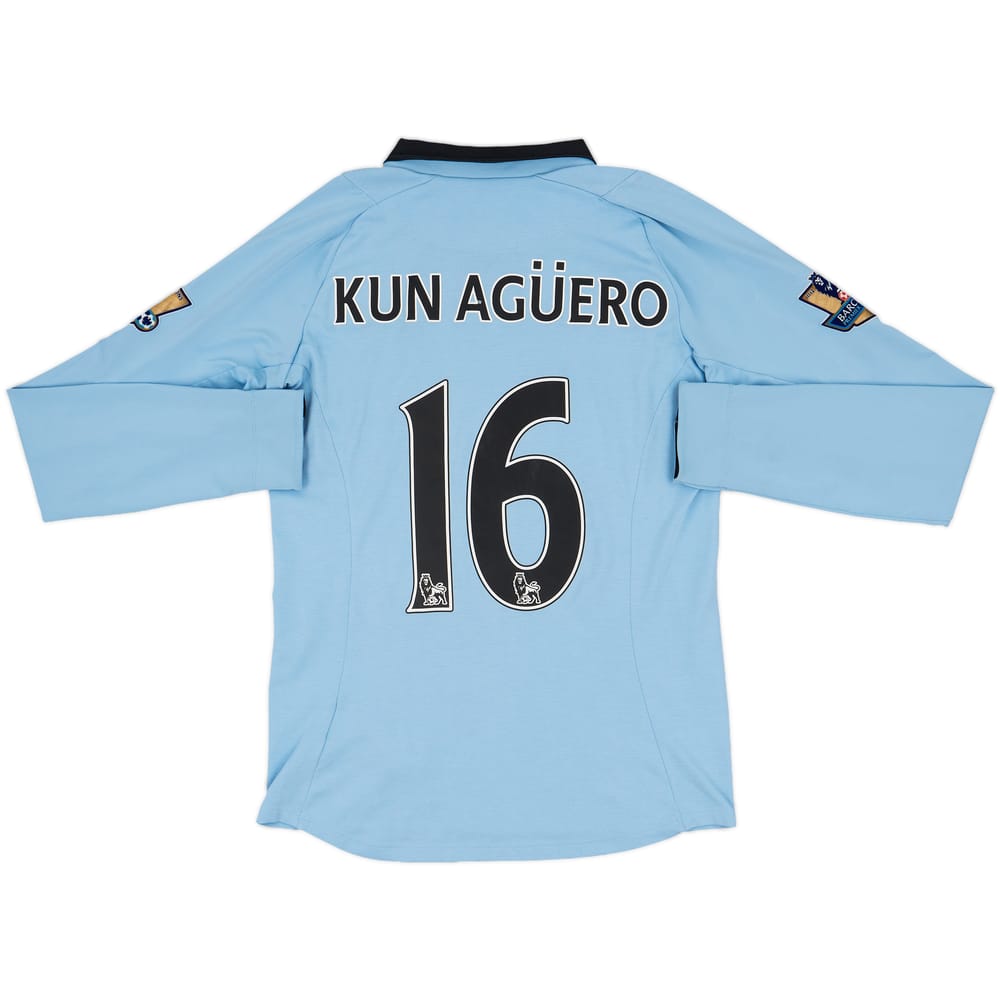 2012-13 Manchester City Home L/S Shirt Kun Aguero #16 - 5/10 - (S)