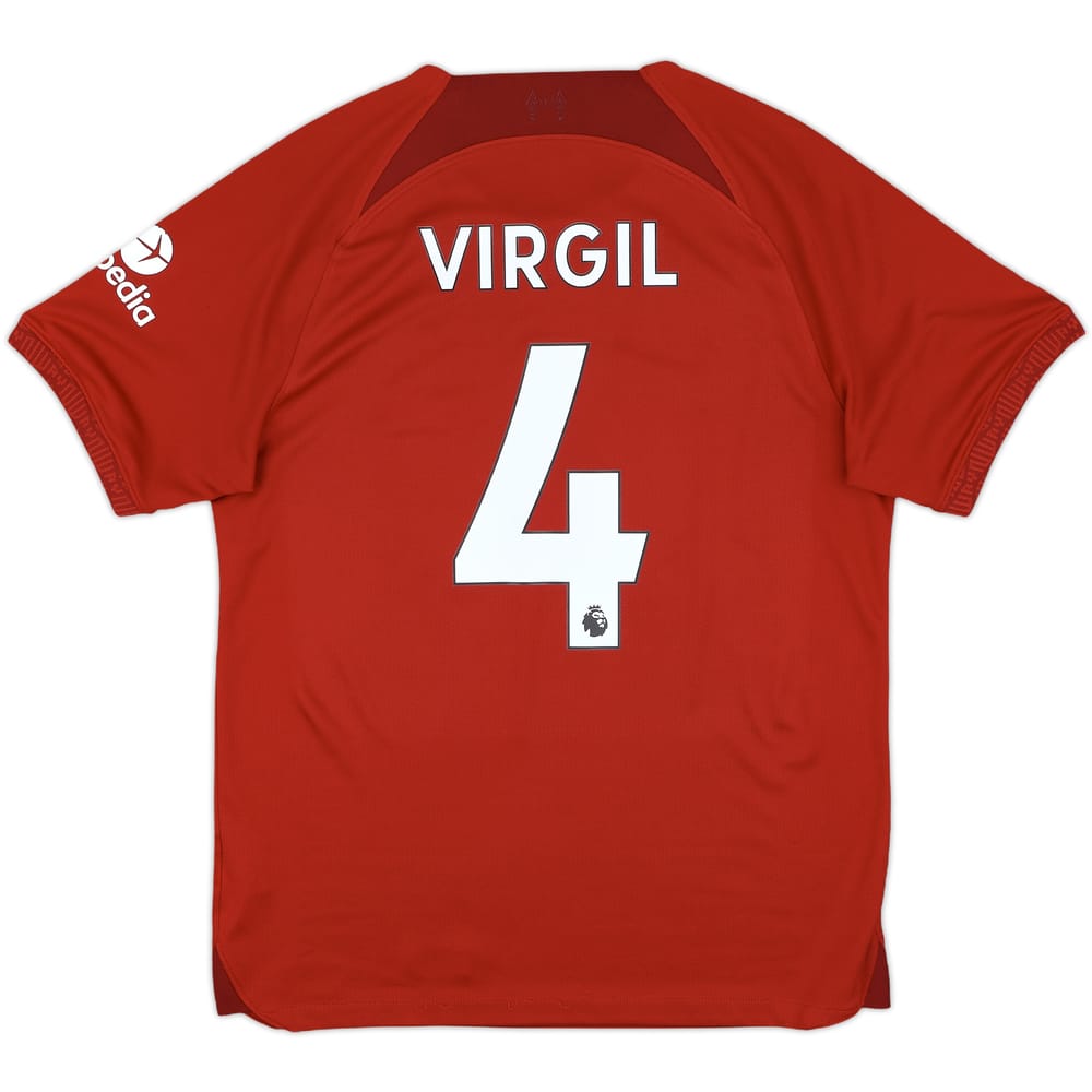 2022-23 Liverpool Home Shirt Virgil #4 - 9/10 - (M)