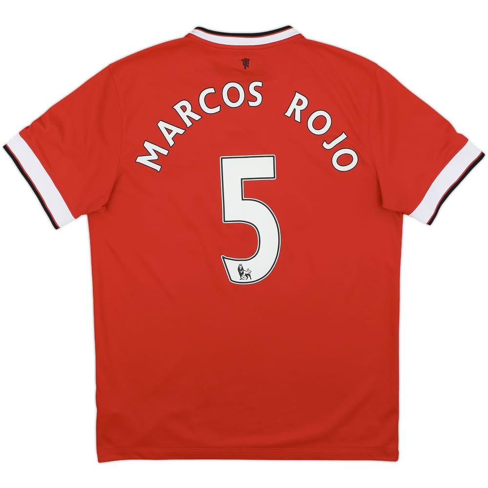 2014-15 Manchester United Home Shirt Marcos Rojo #5 - 7/10 - (L)