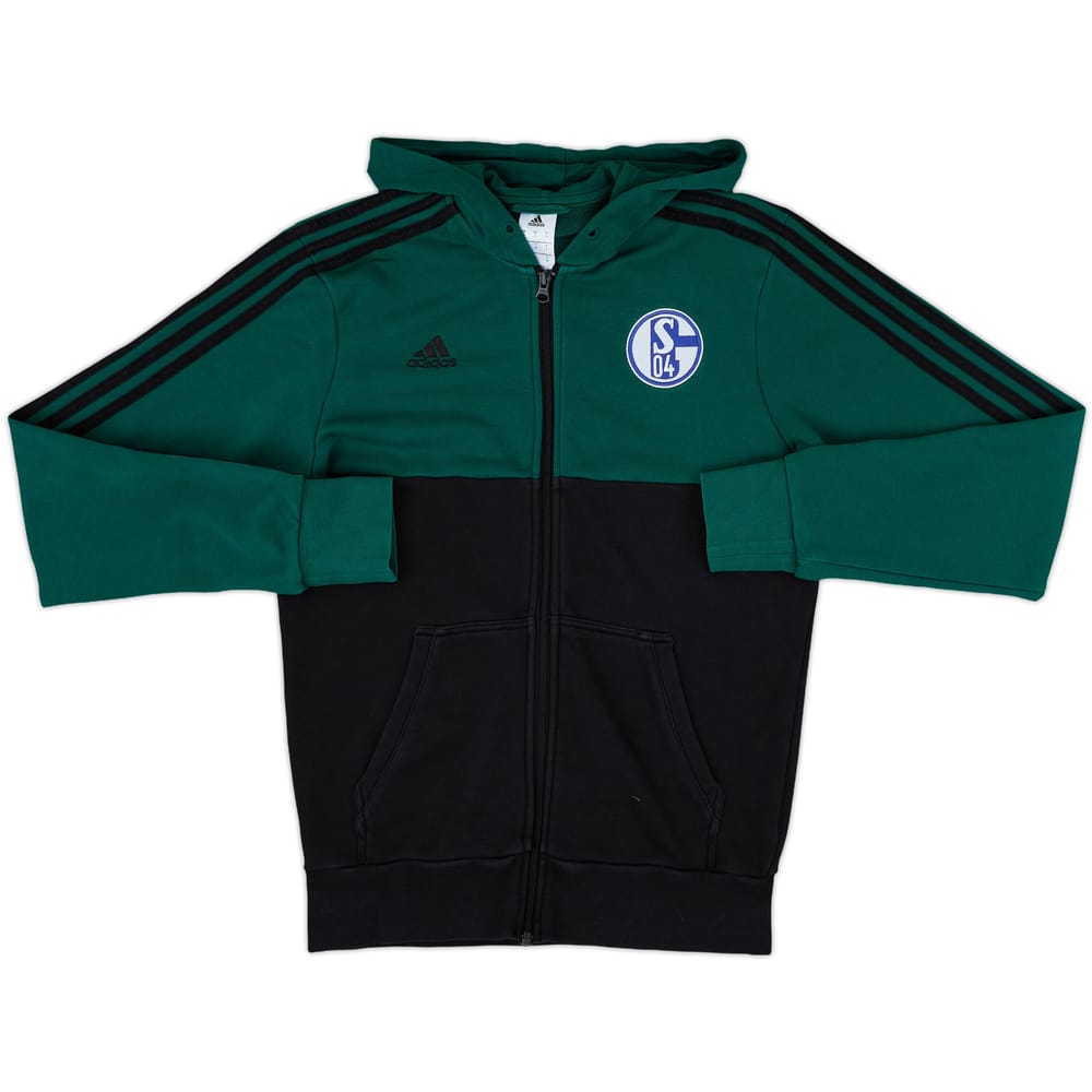 2017-18 Schalke adidas Hooded Track Jacket - 9/10 - (S)