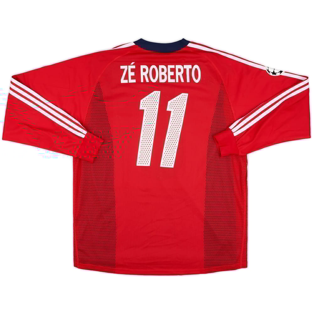 2003-04 Bayern Munich Match Issue Champions League L/S Shirt Ze Roberto #11