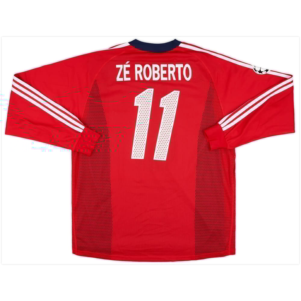 2003-04 Bayern Munich Match Issue Champions League L/S Shirt Ze Roberto #11