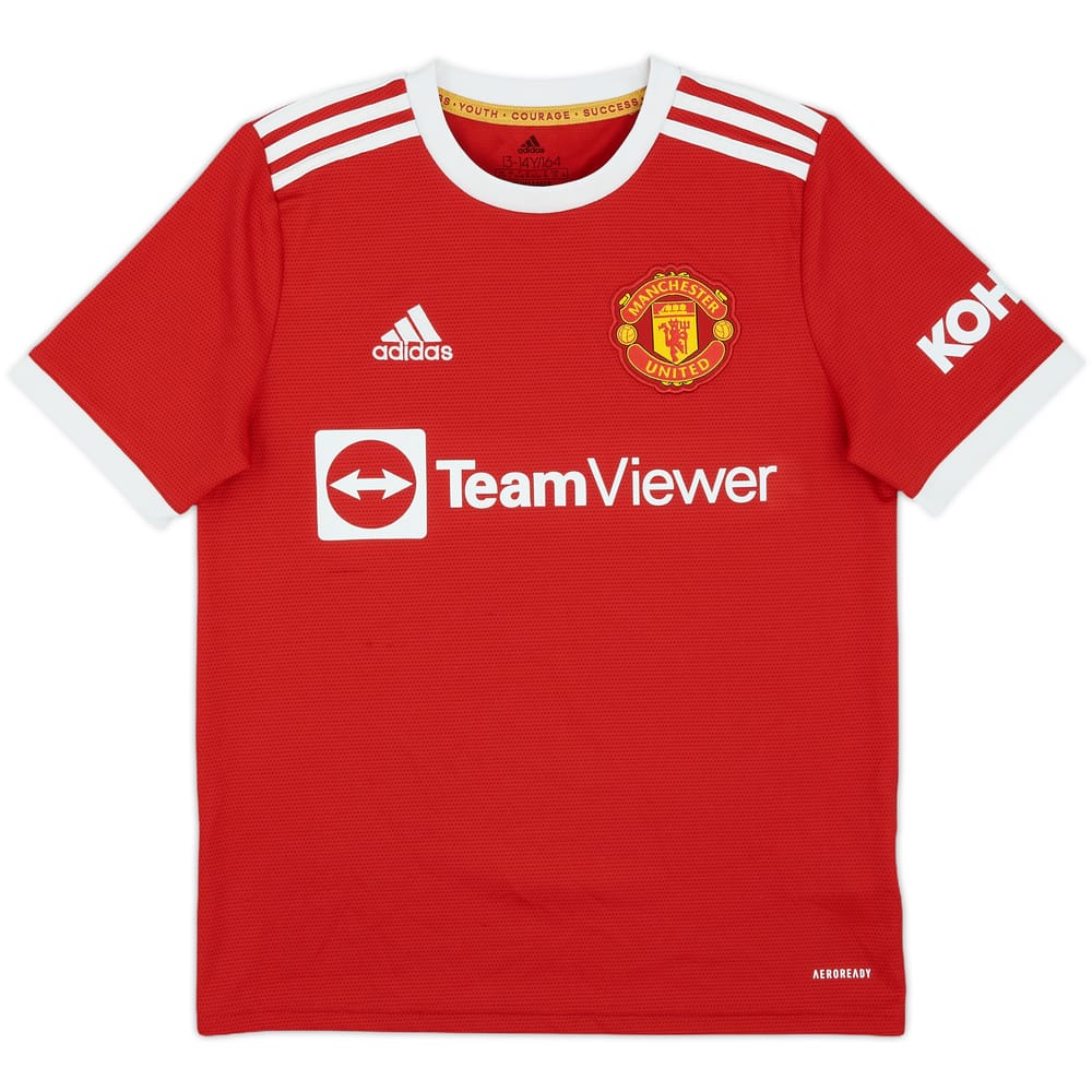 2021-22 Manchester United Home Shirt - 9/10 - (L.Boys)