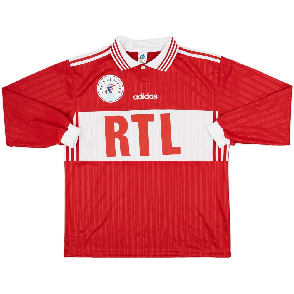 1990s Coupe de France Home L/S Shirt #8 - 9/10 - (XL)