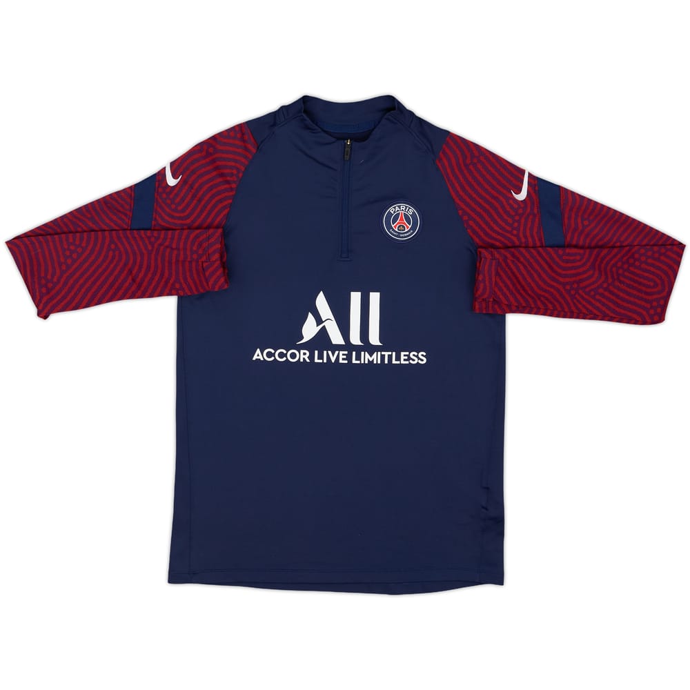 2020-21 Paris Saint-Germain Nike 1/4 Zip Drill Top - 8/10 - (XL.Boys)