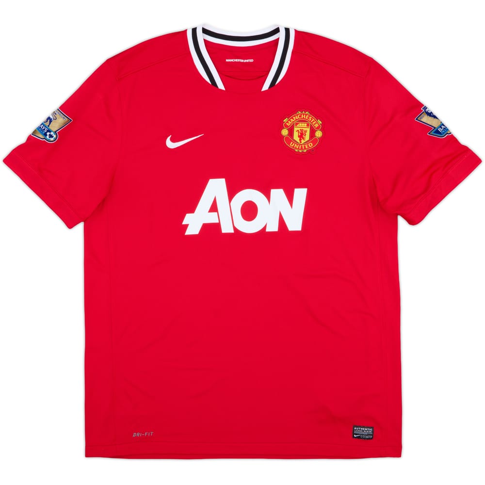 2011-12 Manchester United Home Shirt Champions #19 - 8/10 - (XL)