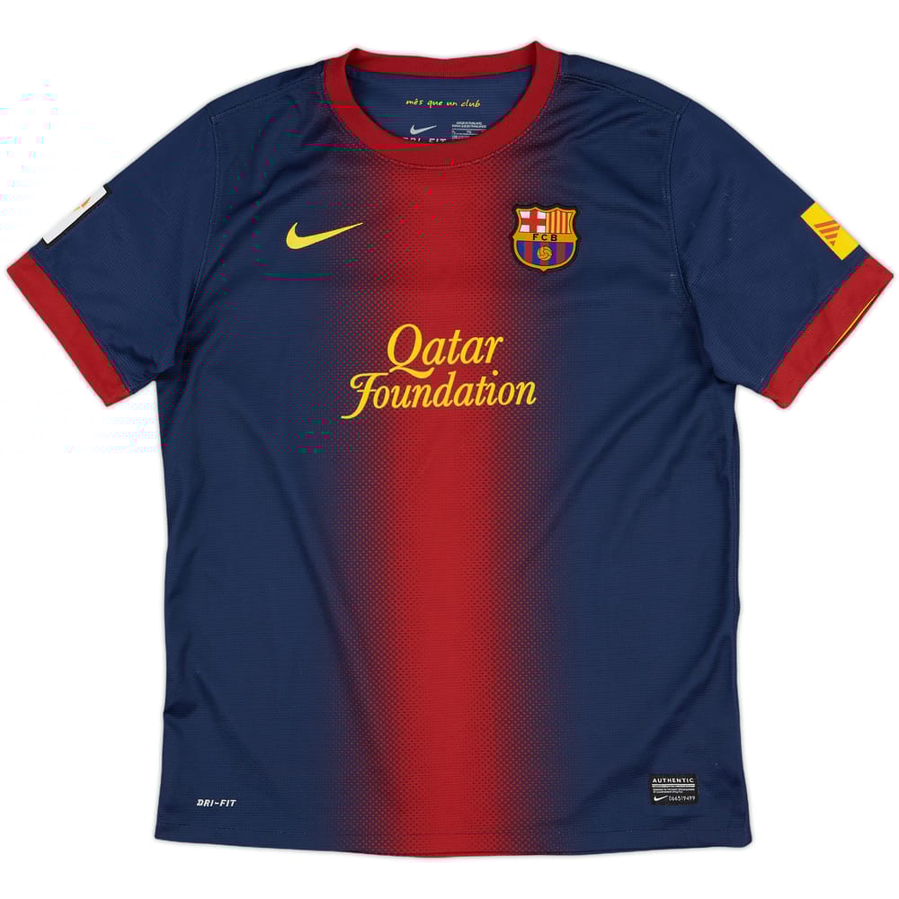 2012-13 Barcelona Home Shirt - 8/10 - (XL.Boys)
