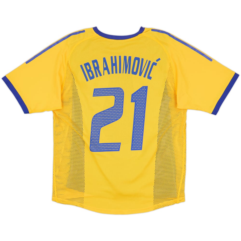 2002-03 Sweden Player Issue Home Shirt Ibrahimovic #21 - 8/10 - (M)